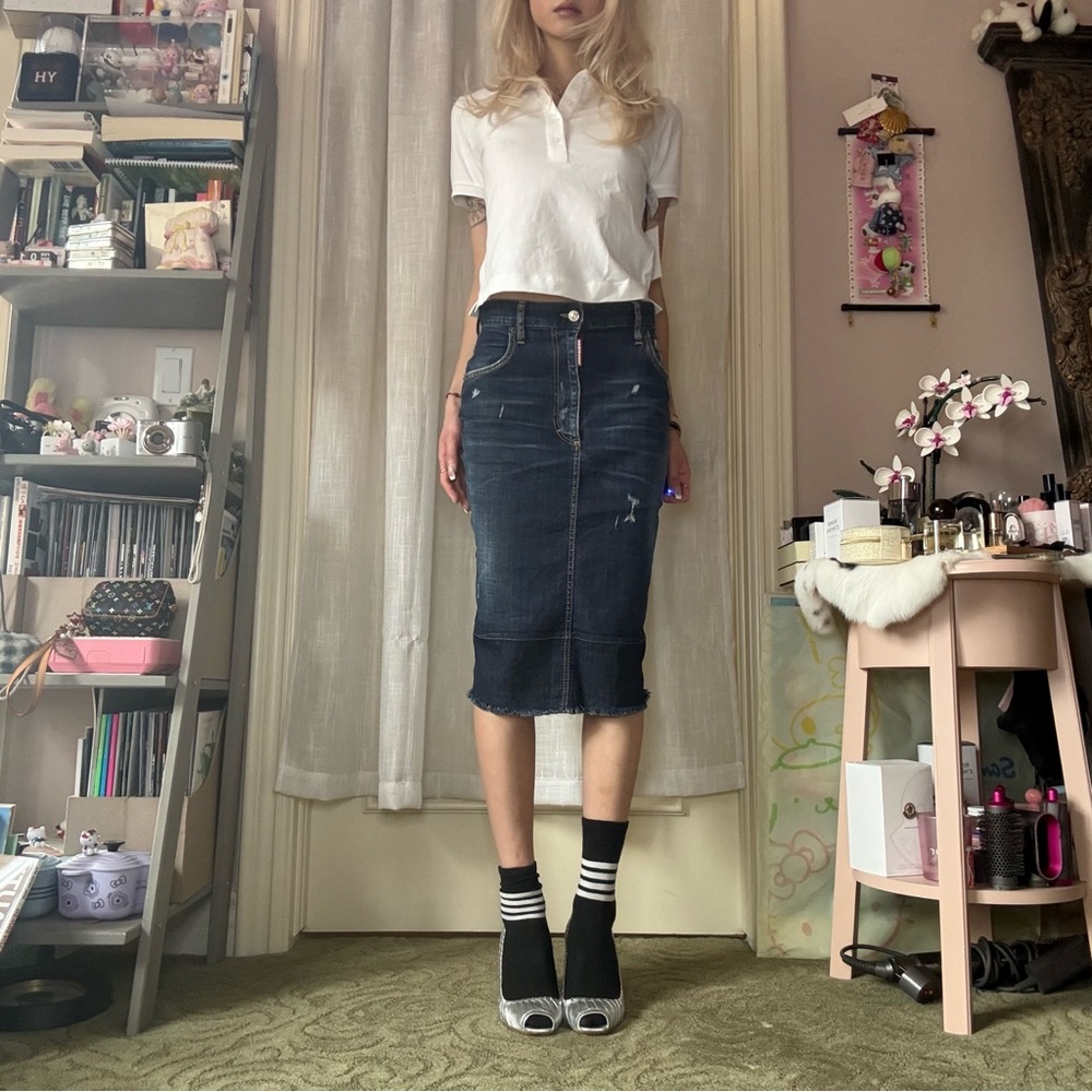 NWT Size XS Aritzia Sunday Best white cropped polo tee/top